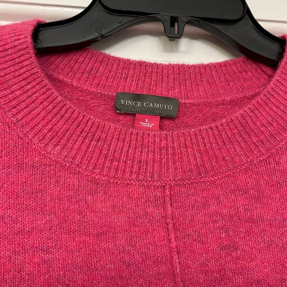 Vince Camuto Oversized Sweater Drop Shoulder Pink Comfy Sweater Women’s Size L - Picture 6 of 14